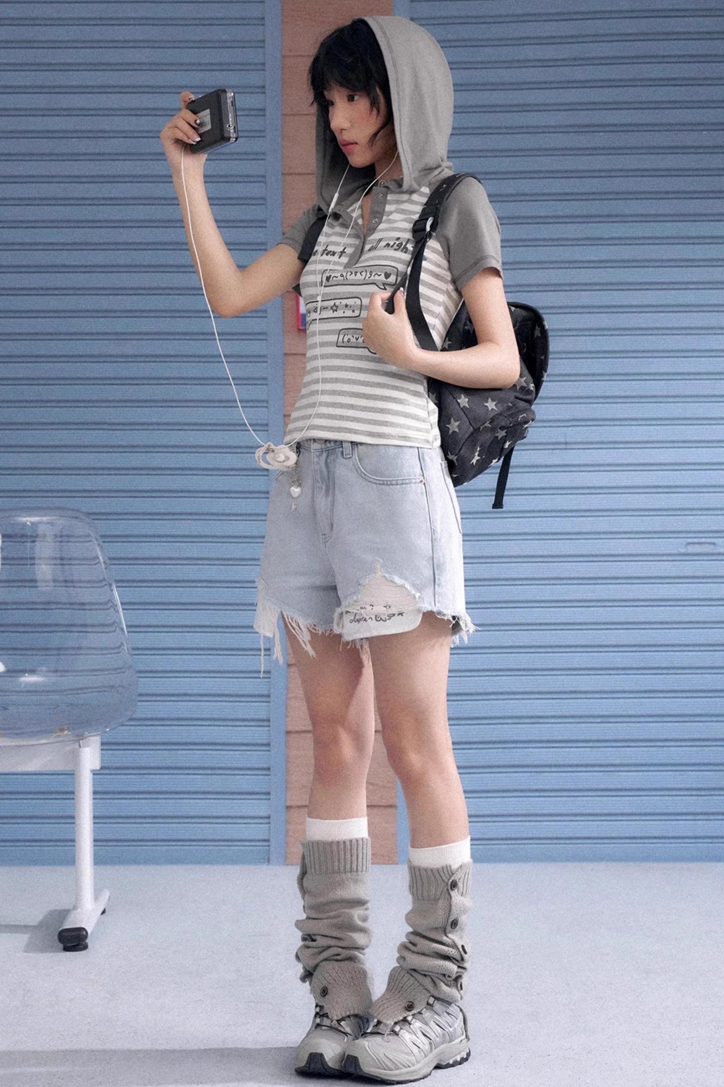 Light Blue Denim Shorts