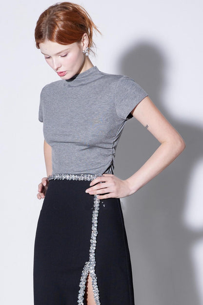 Fairy Touch High Neck Slim T-shirt