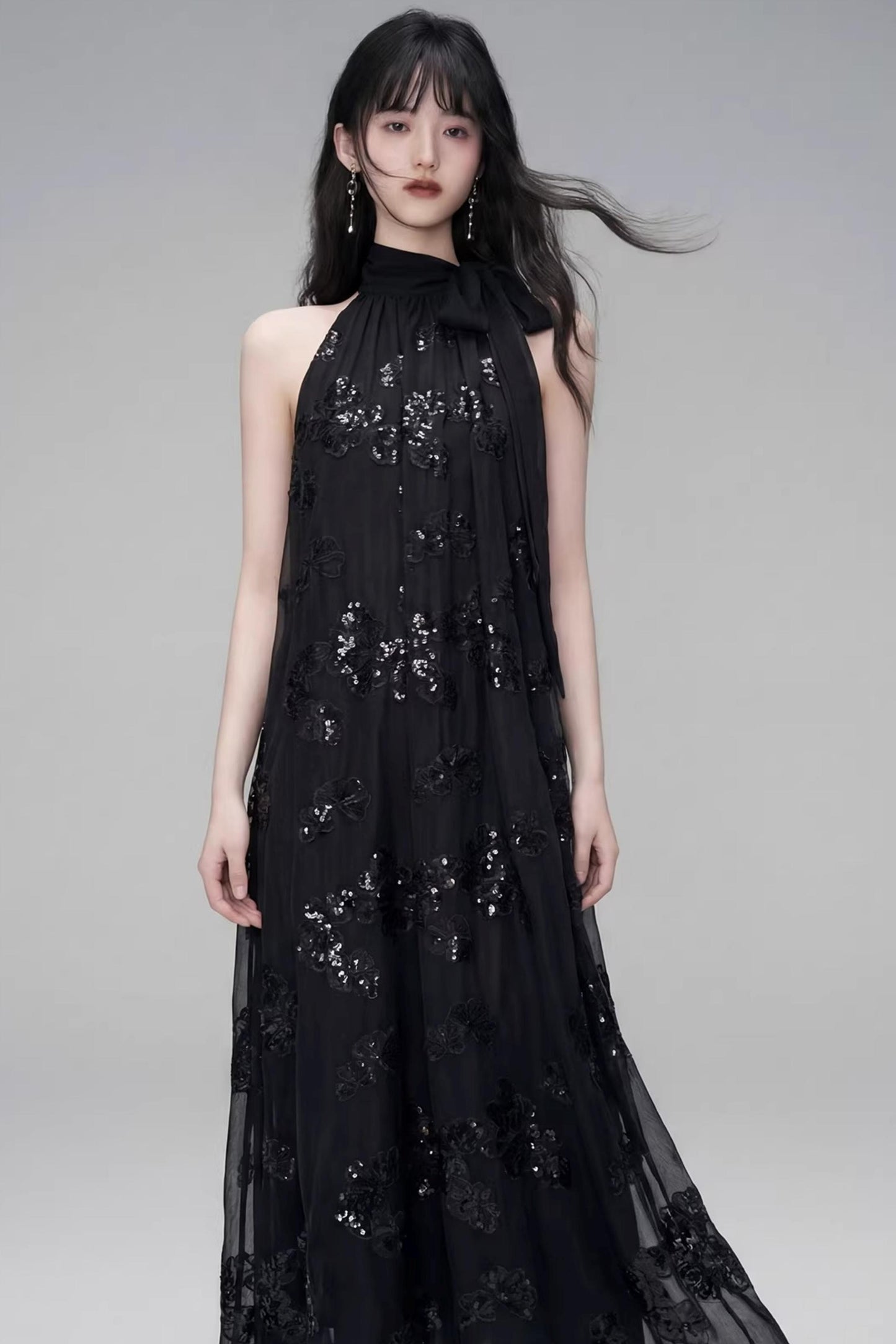Gilt Shadow Halter Dress