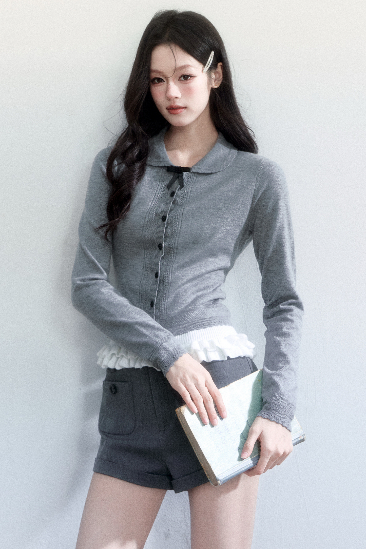 Silent Film Knit Cardigan Set-Up