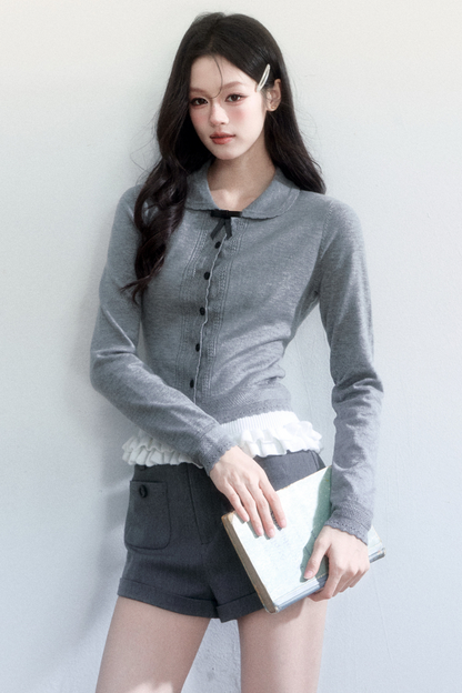 Silent Film Knit Cardigan Set-Up