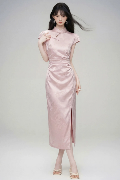 Peach Jade Cheongsam Dress