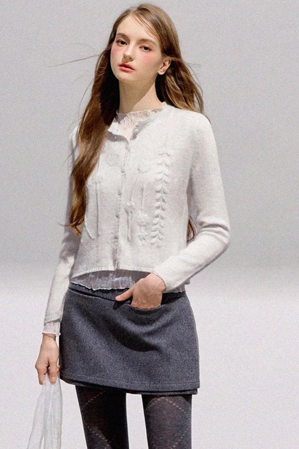 French Romantic Knitted Sweater