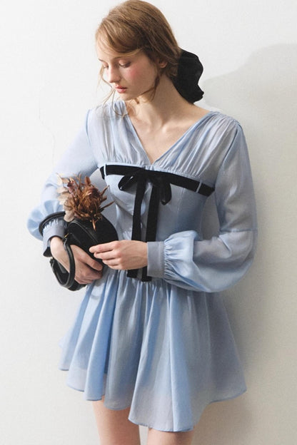 Mint Vintage V-Neck Tencel Dress