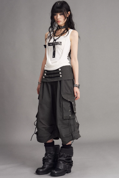 Palace pantaloni punk effetto consumato