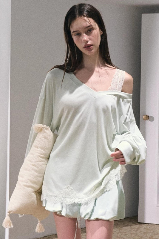 Slanted Shoulder Sweatshirts