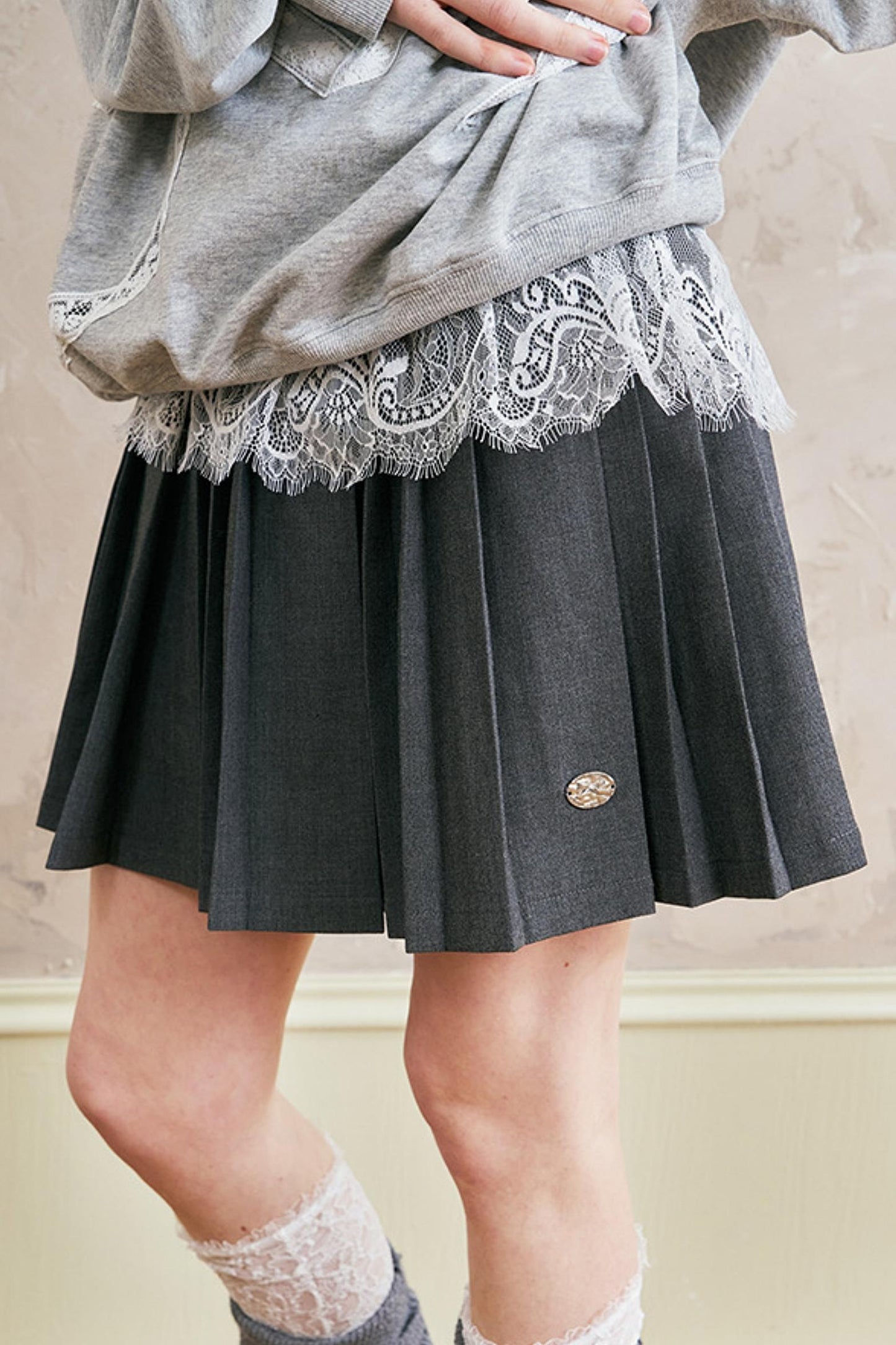 Three-Dimensional Pleated Skirt