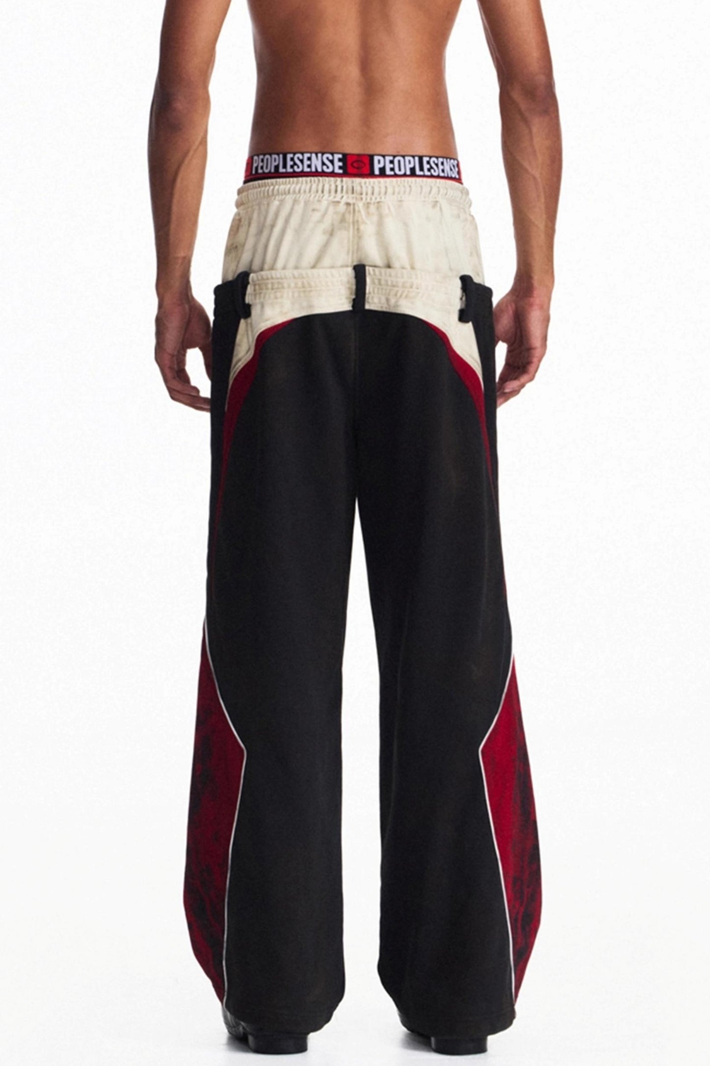 Racing Contrast Wide-Leg Trousers