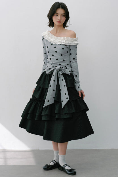 Vintage Flower Puffy Skirt