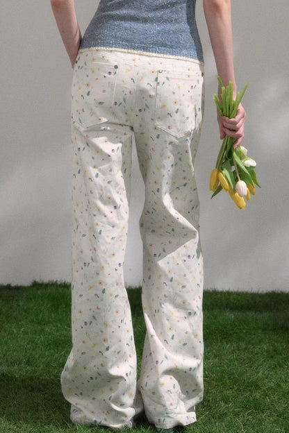 Sweet Floral Girly Pants
