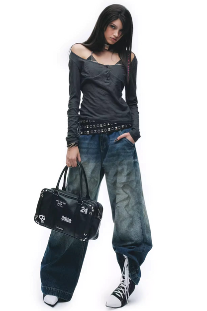 Millennium Mud-Dyed Long-Sleeve Top