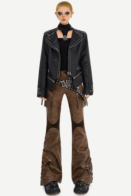 Retro Leather Biker Jacket