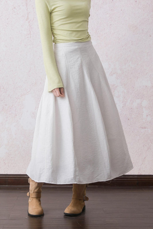 White Irregular Bulb Skirt