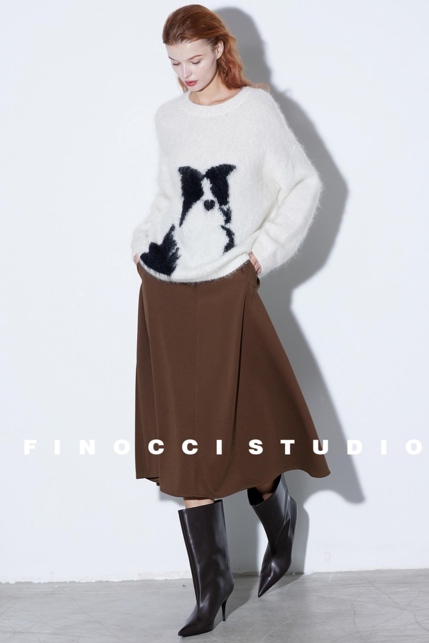 Mature High-Waisted Silhouette Skirt