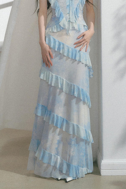 Sea Mint Halter Skirt Set-Up