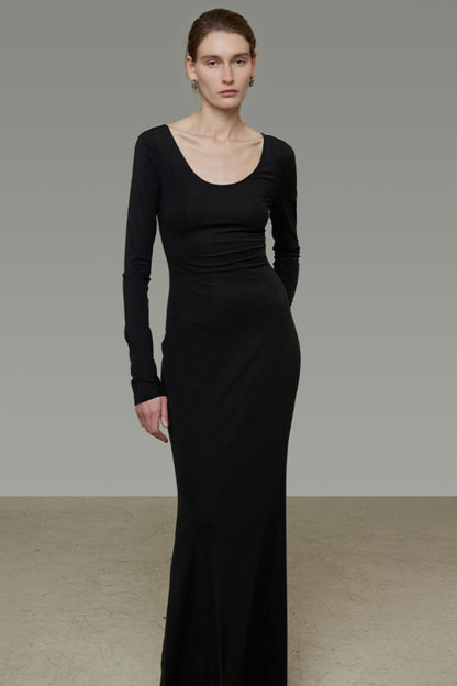Black Slim Long Dress