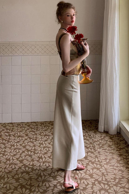 Uena Satin Lace Bow Skirt