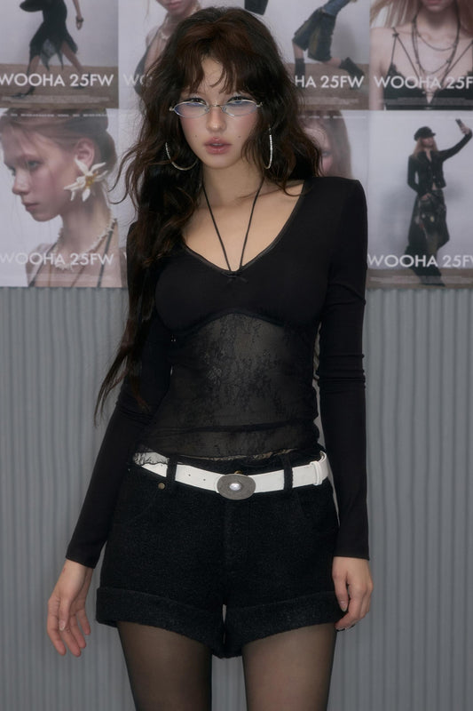 Lace Long Sleeve T-Shirt