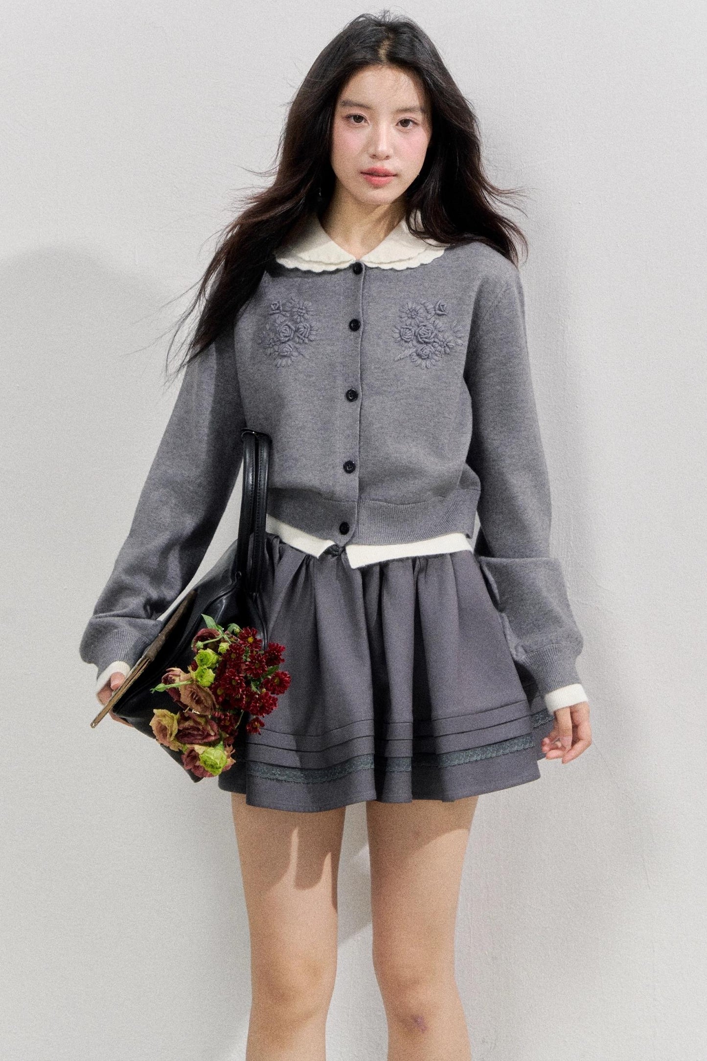 Sunset Rose Crochet Sweater