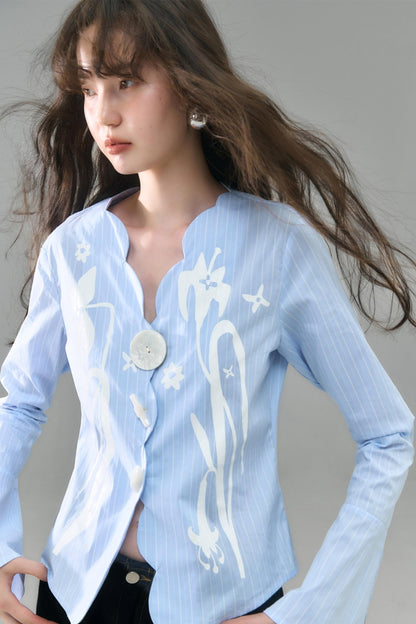 Vintage Lily Flared Sleeve Shirt