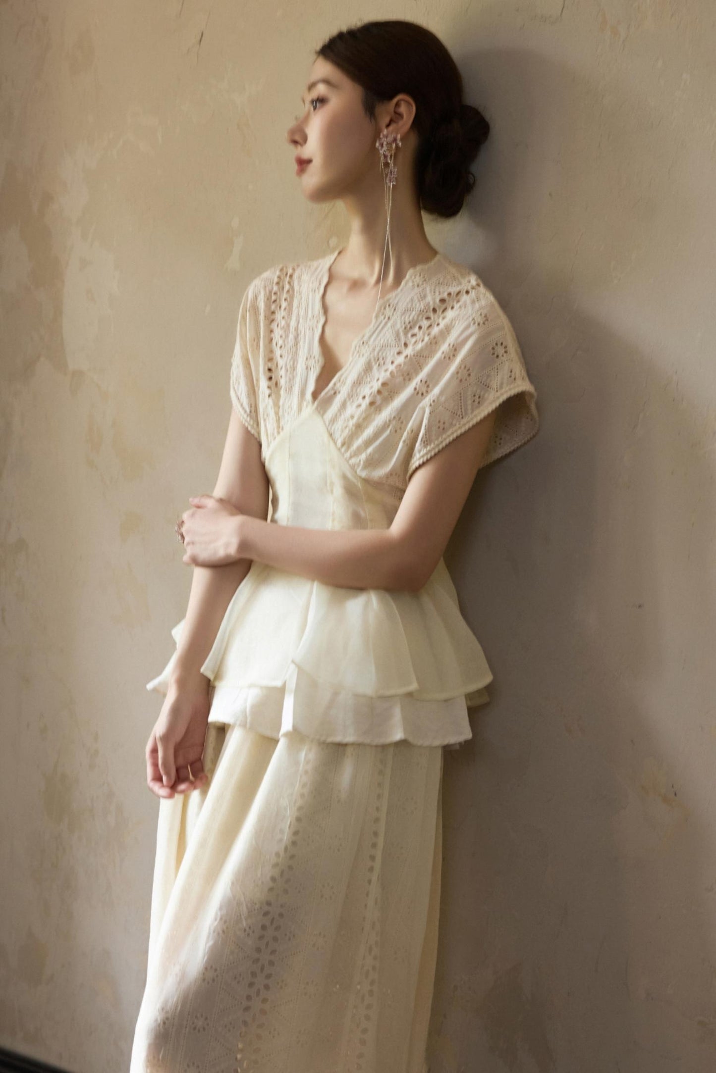 Lace V-Neck Summer Tee