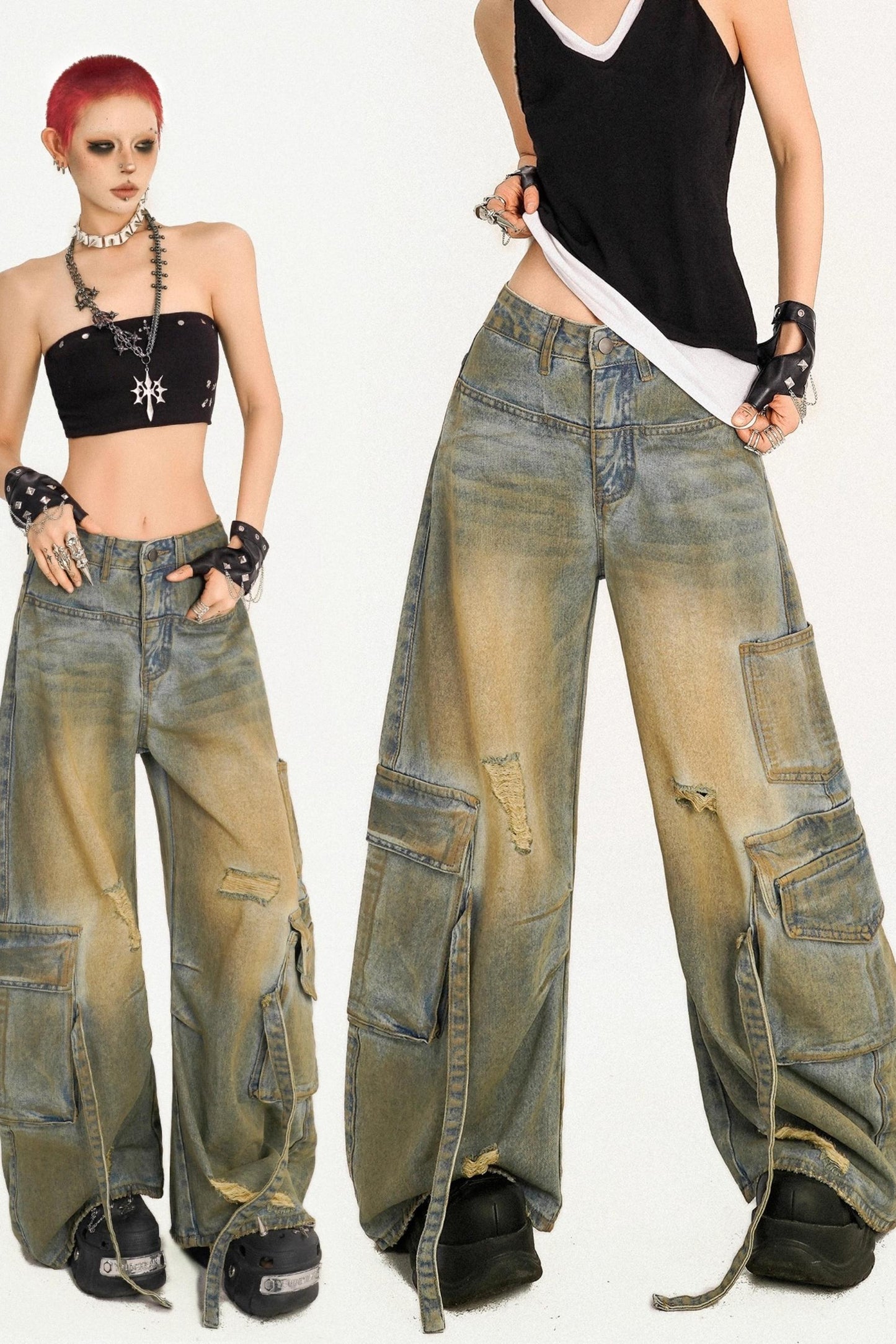 Wandering Retro Cargo Jeans