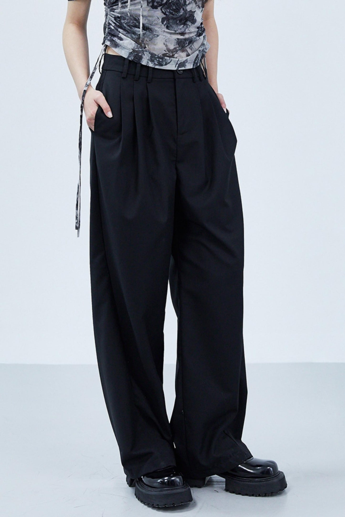 Deconstructed Women’s Black Trousers