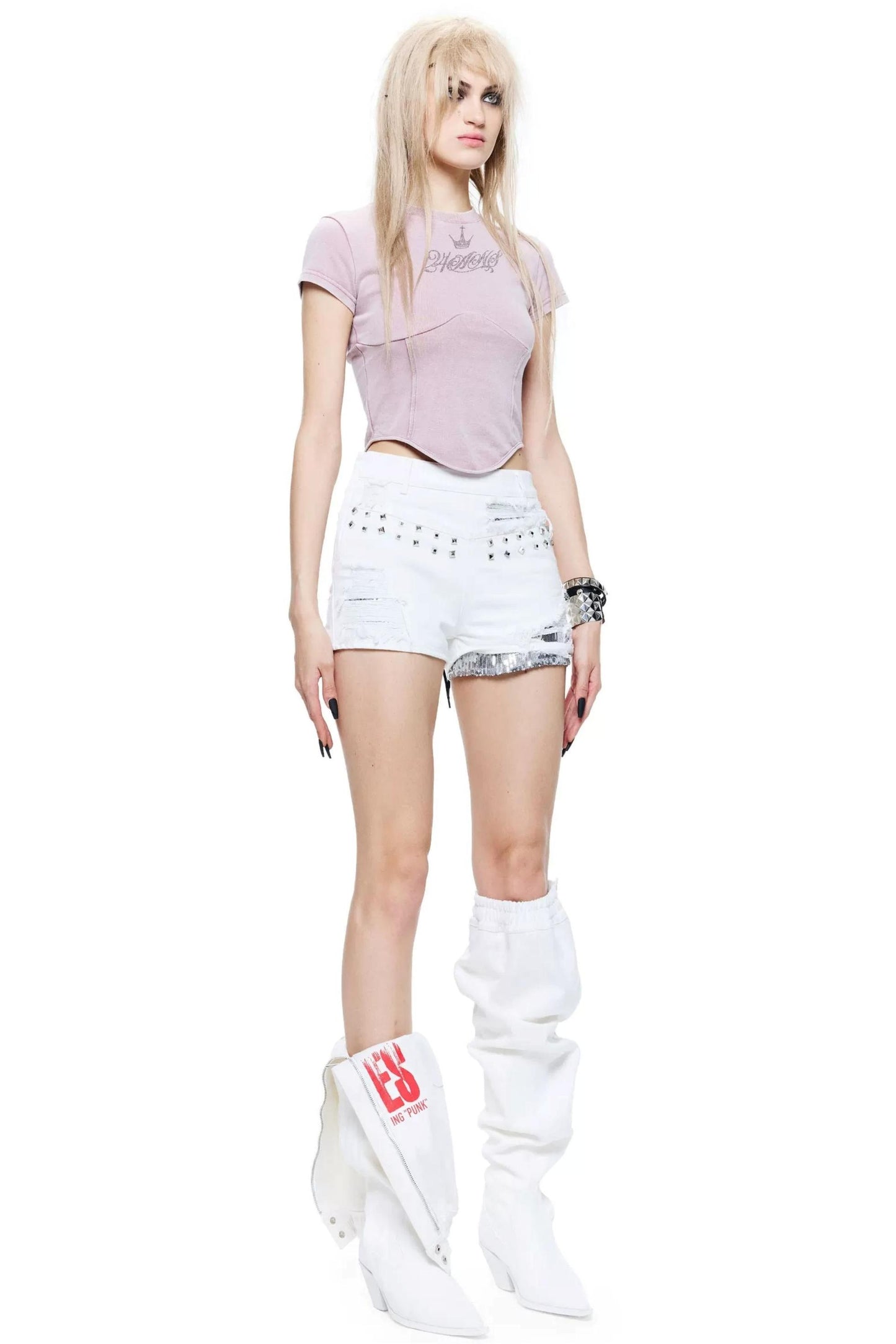 Millennium Punk Rhinestone Blouse