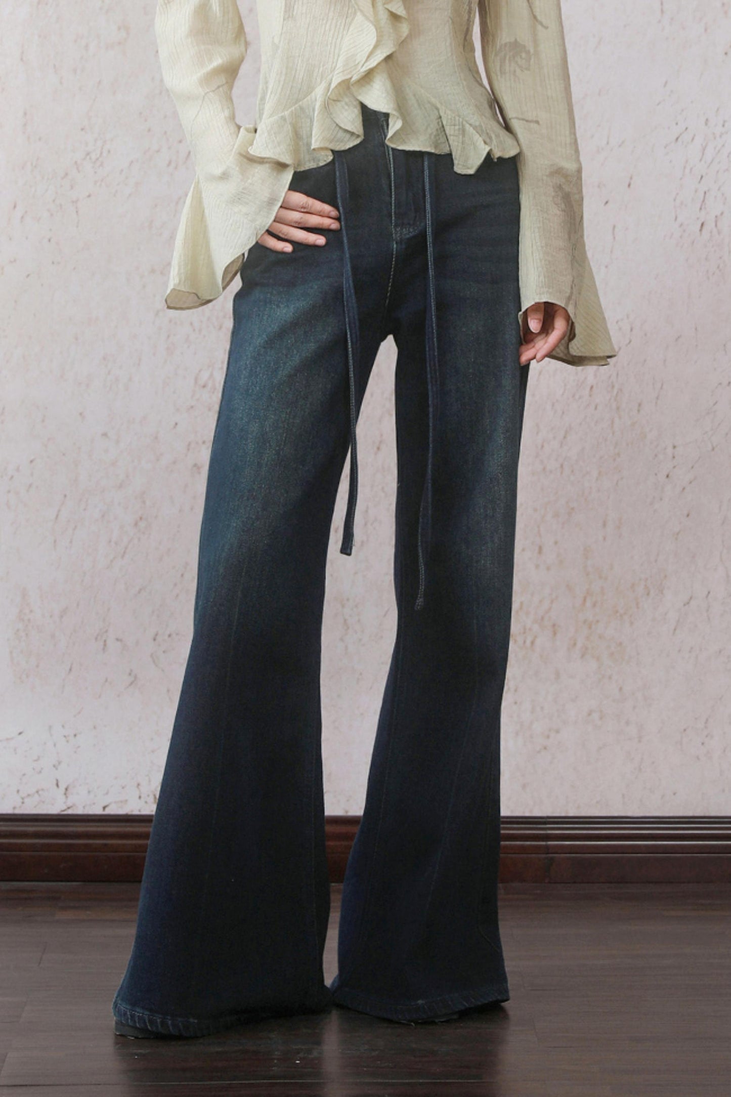 Summer Belted Denim Jeans