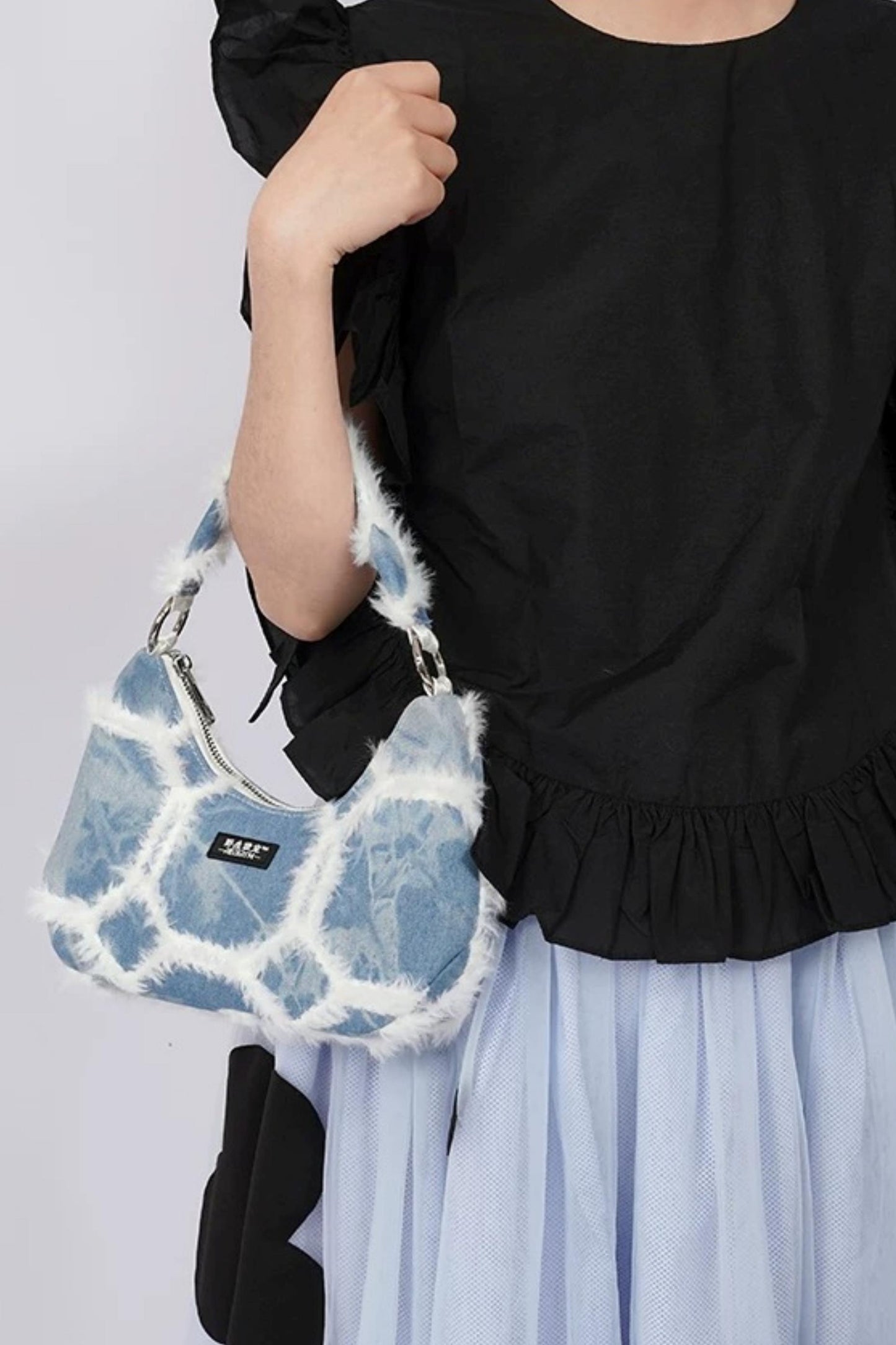 Y2K Retro Denim Shoulder Bag
