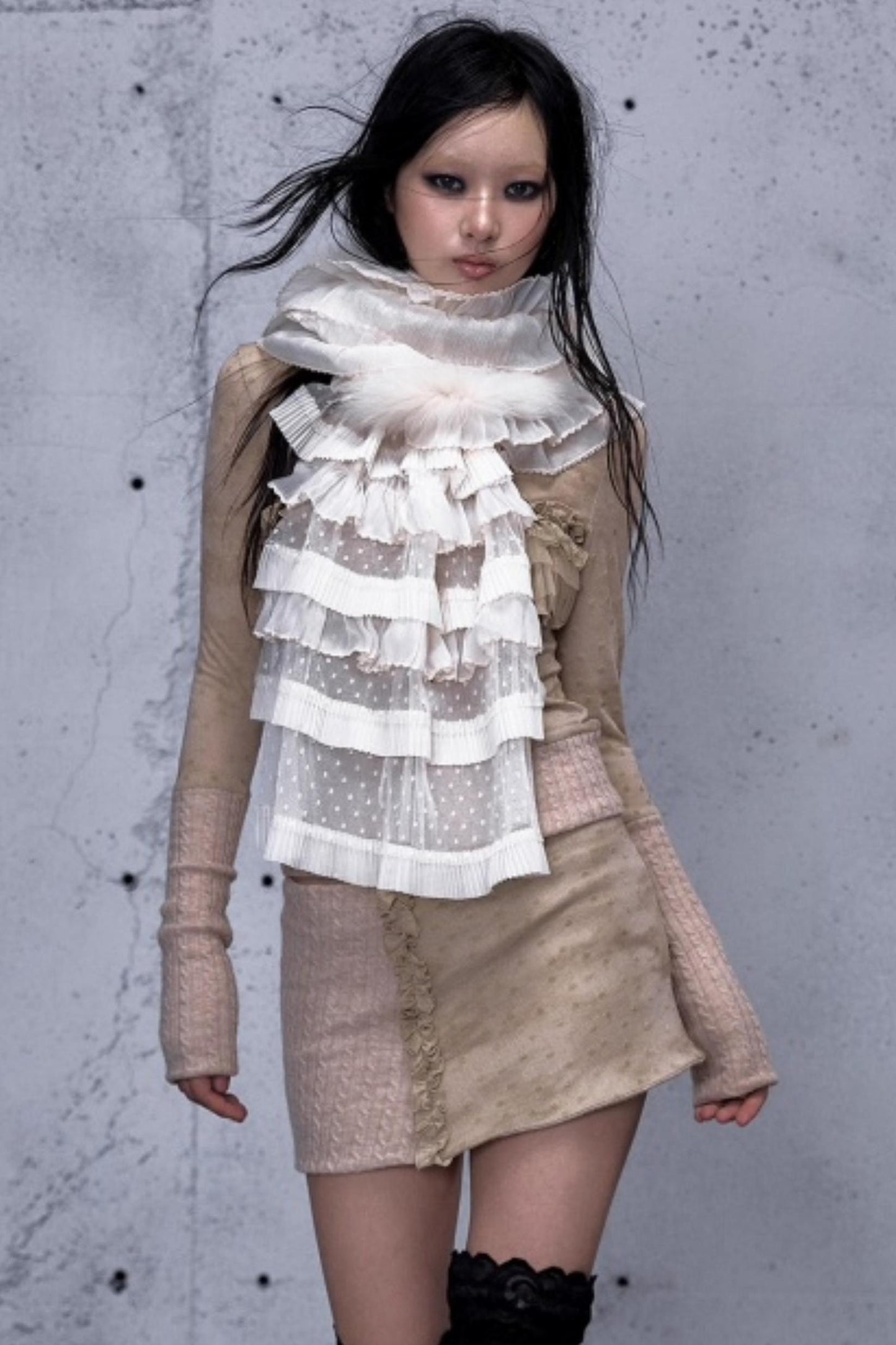 Romantic Lace Layered Scarf