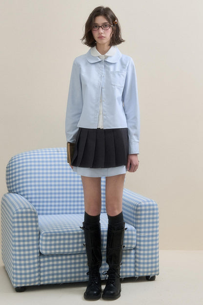 Blue Long Sleeved Shirt Set-Up