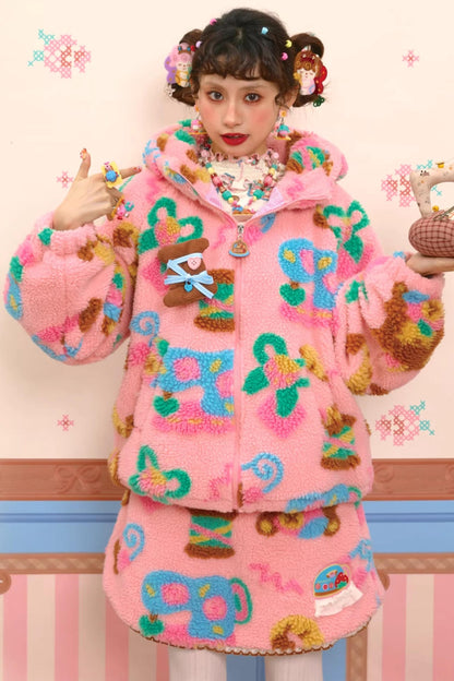 Custom Pink Sherpa Jacket