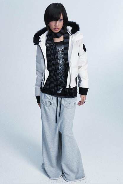 Frayed Hem Flared Pants