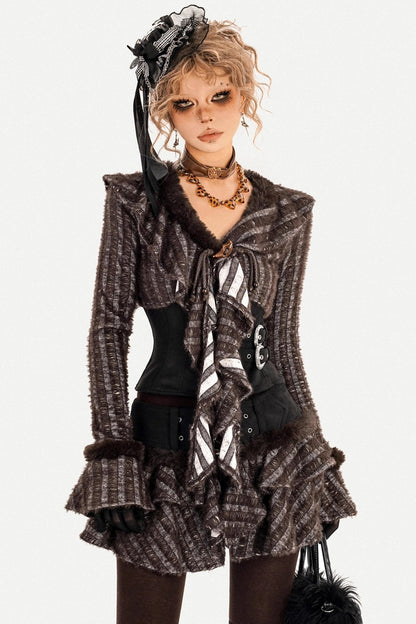 Retro Plaid Patchwork Skirt