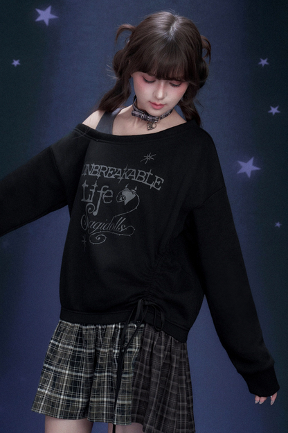 Dark Graffiti Sweatshirt Dress