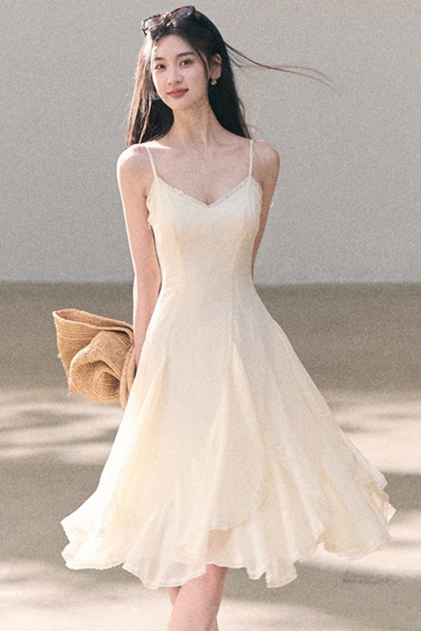 Chiffon Irregular Lace Dress