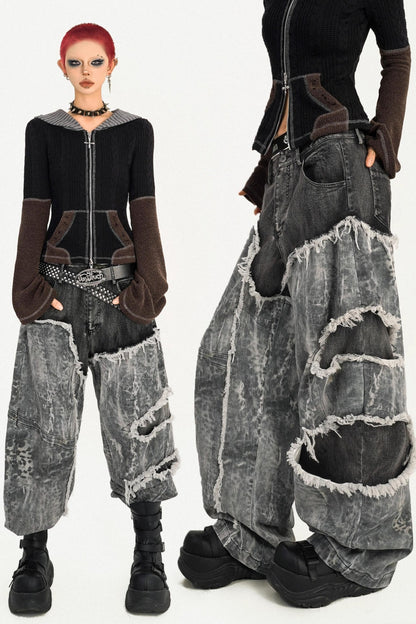 Wasteland Personality Loose Jeans