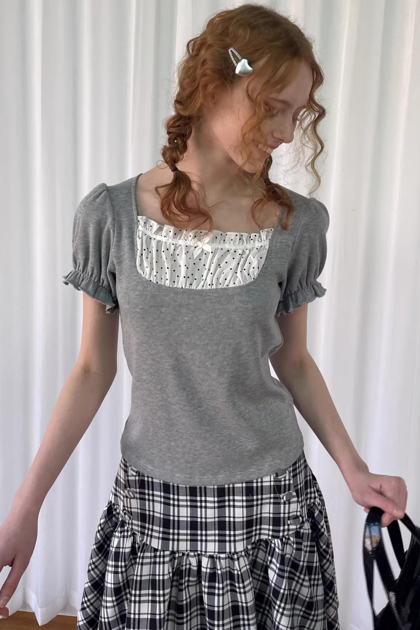 Patchwork Polka Dot T-Shirt