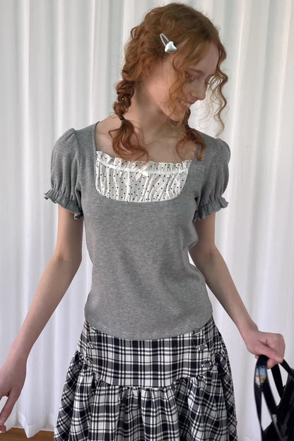 Patchwork Polka Dot T-Shirt