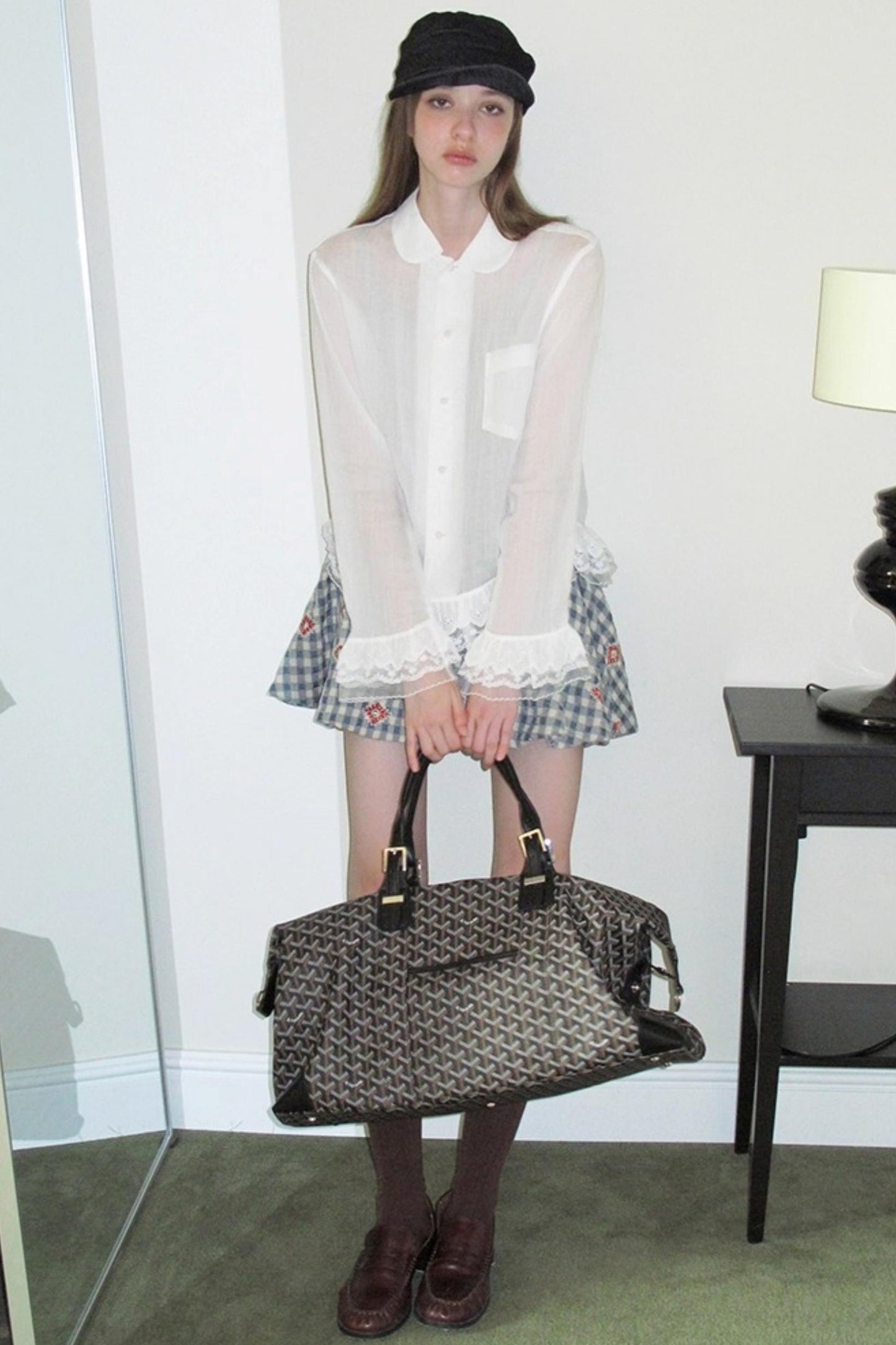 Vintage Doll Collar Lace White Shirt