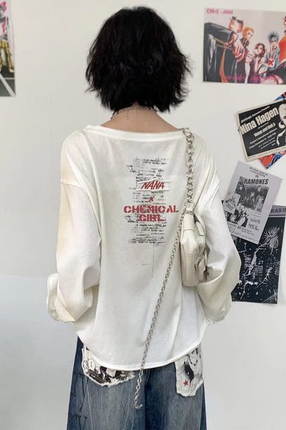 Vintage Distressed Printed Top