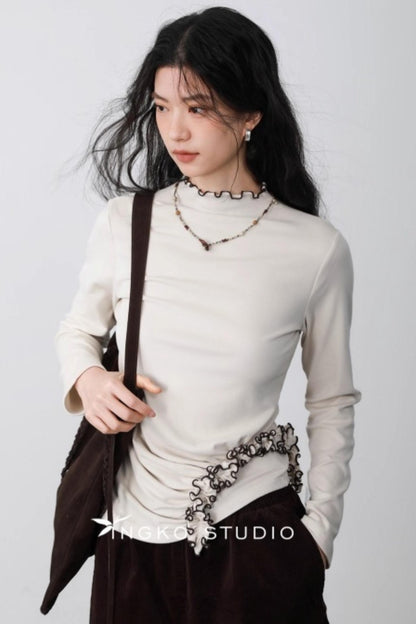 Mica White Ruffled Top