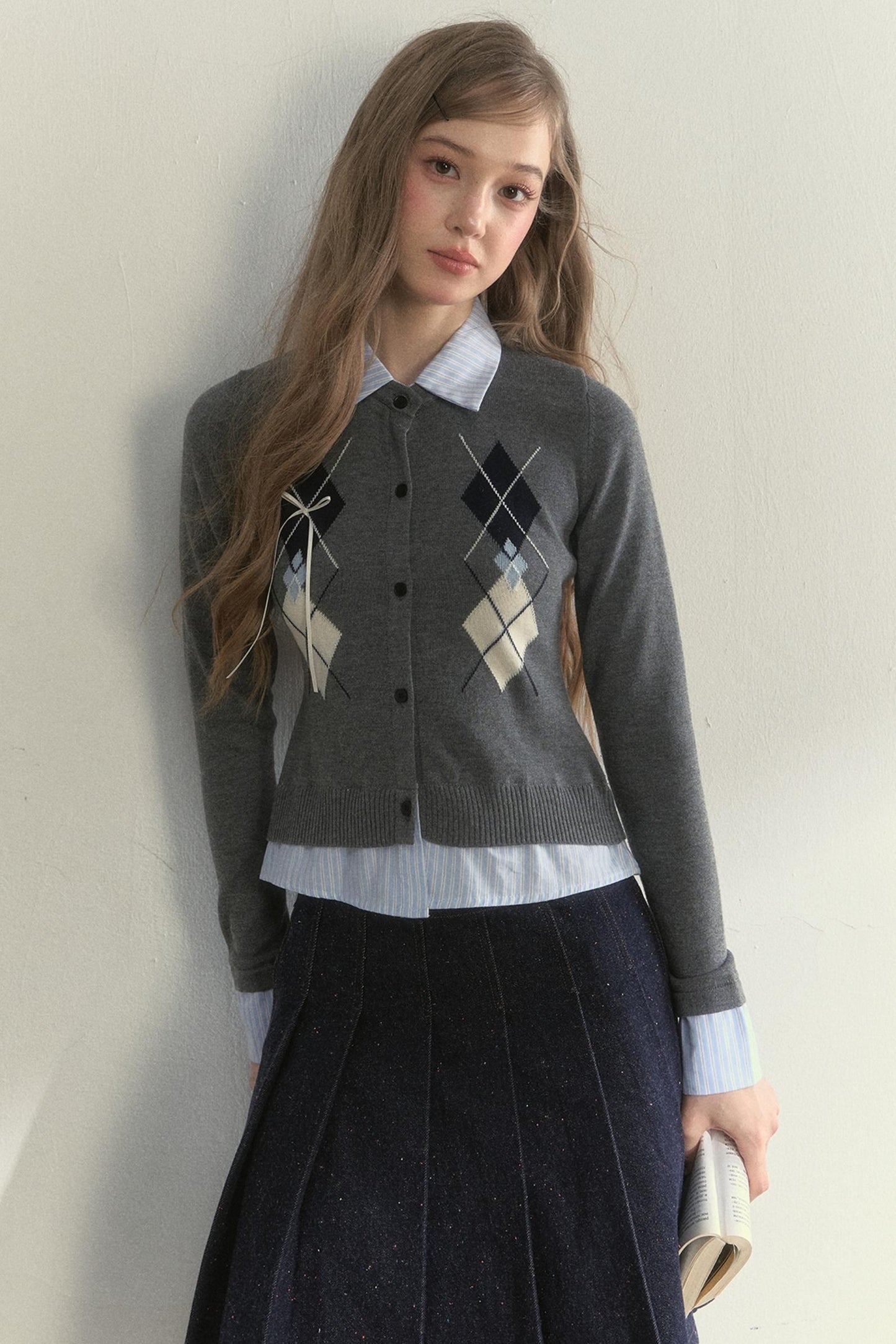 Vintage Rhombus Knit Sweater Top
