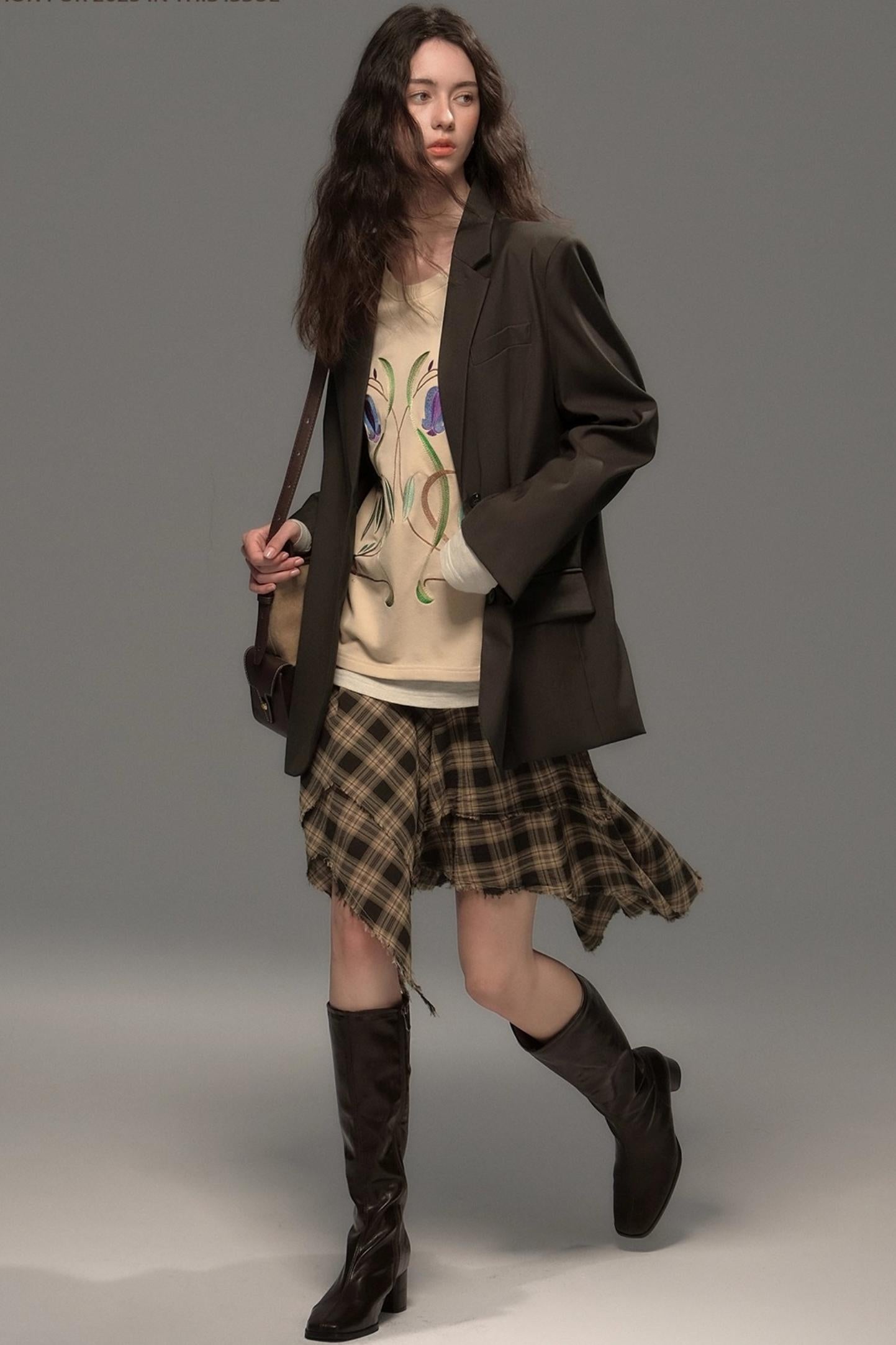 Vintage Autumn Shoulder Pad Blazer