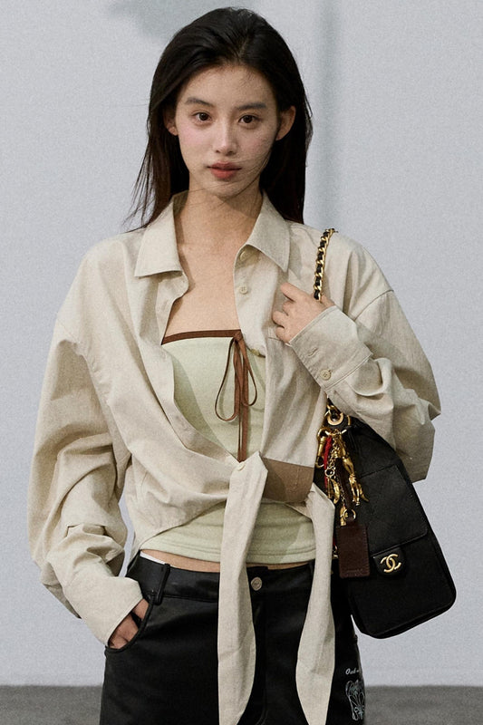 Lyocell Cotton Strap Shirt