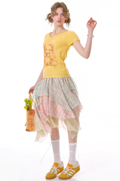 Cherry Blossom Chiffon Skirt