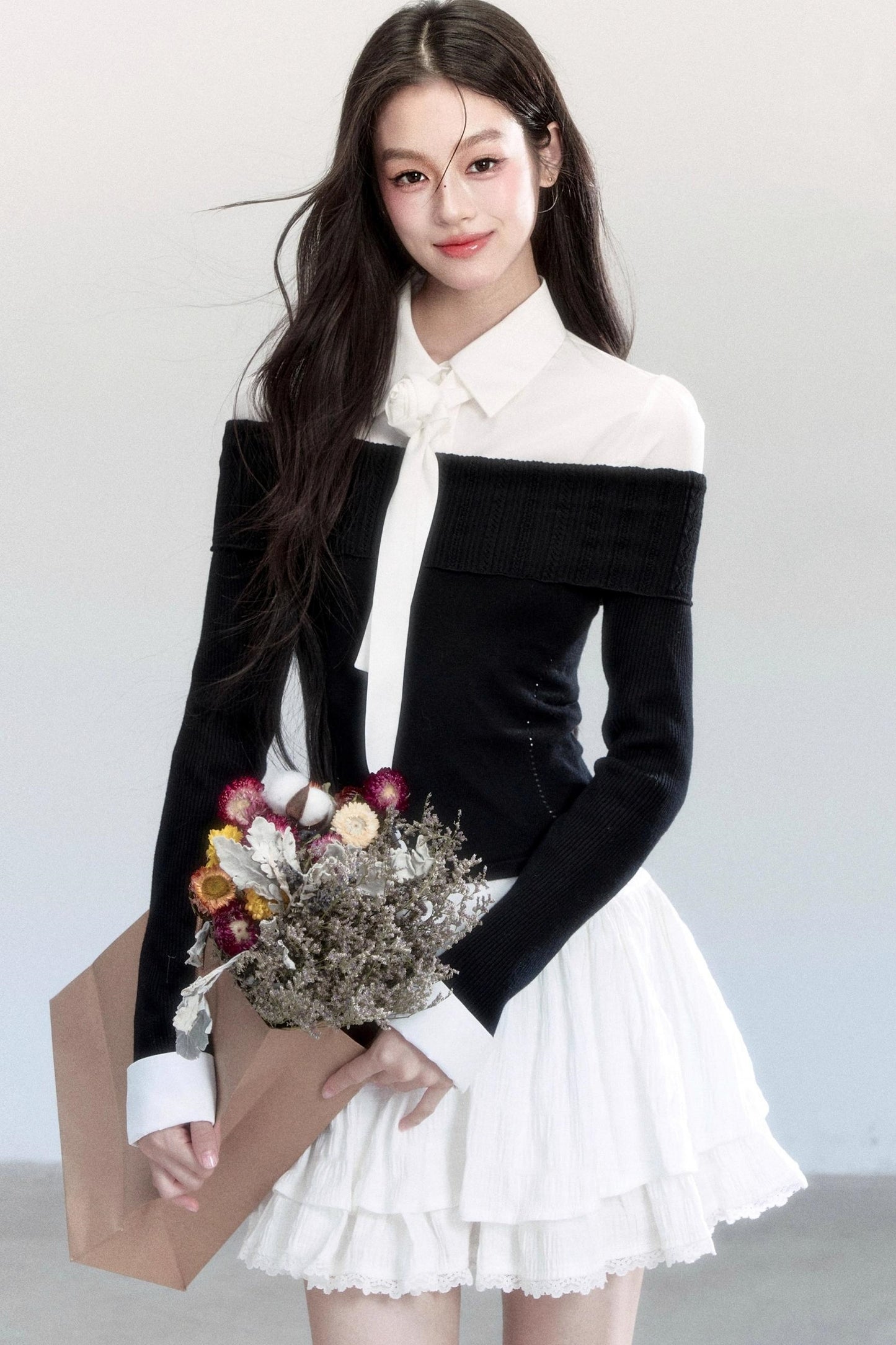 Slimming Knit One-Shoulder Top