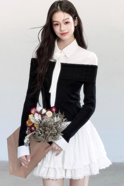 Slimming Knit One-Shoulder Top