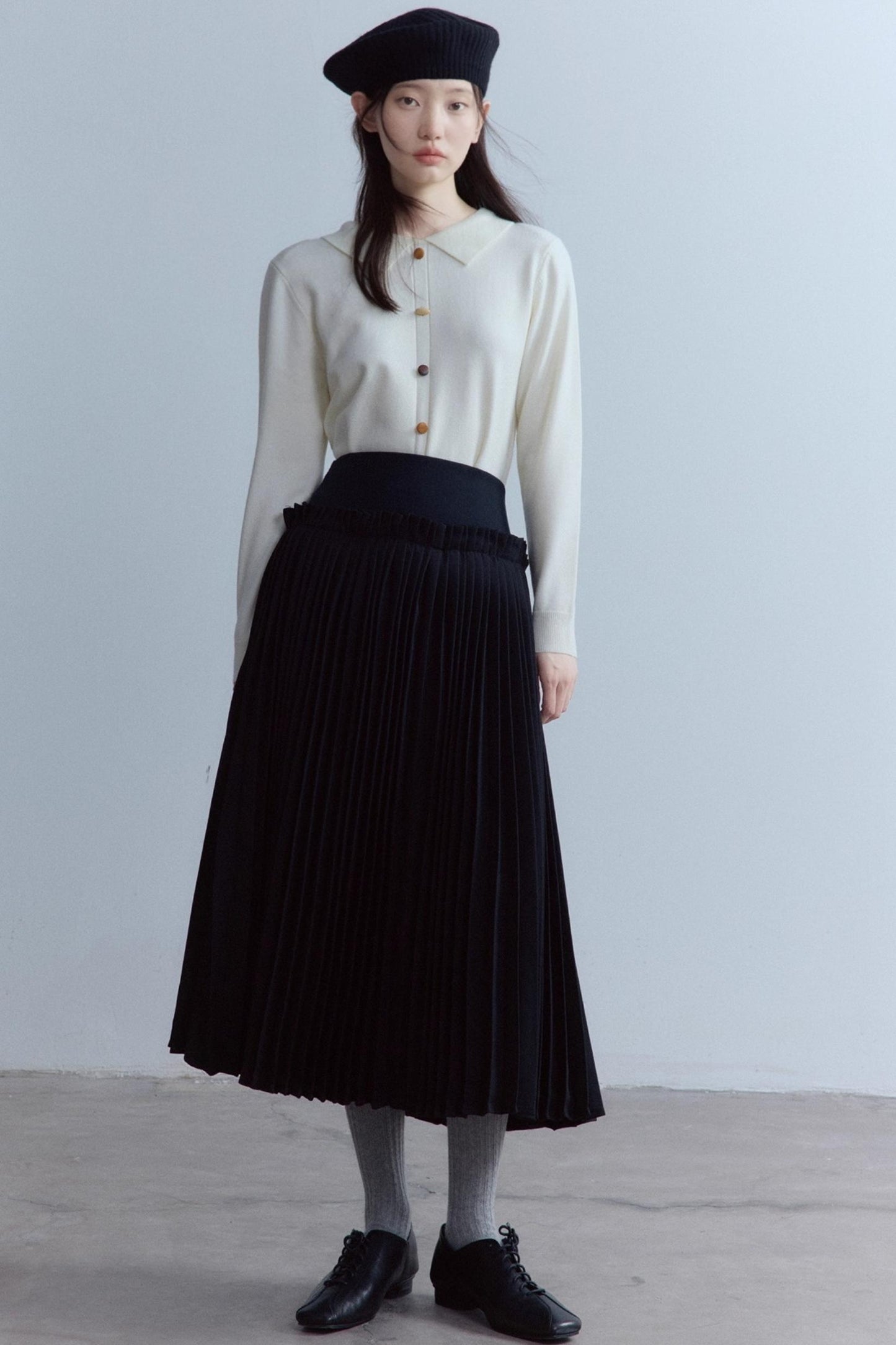 Polo Collar Wool Sweater